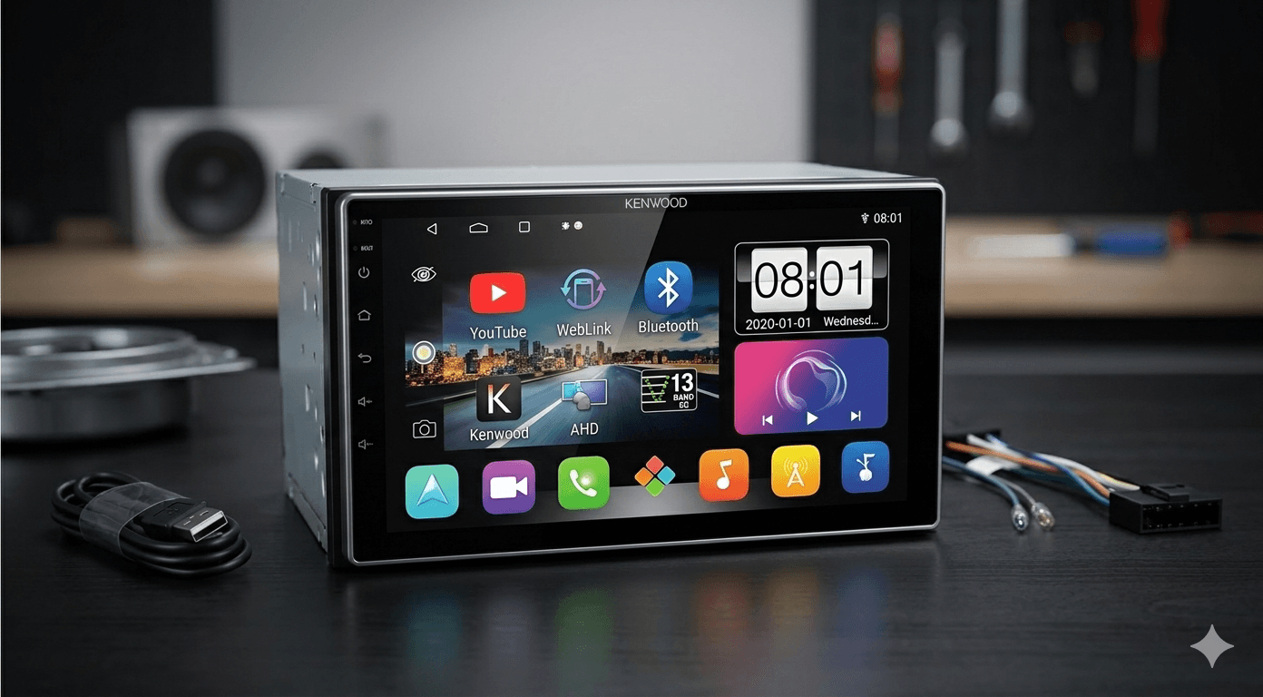 Kenwood 9" Android Multimedia Panel (2GB/32GB) | Wireless CarPlay & IPS Display - Image 1