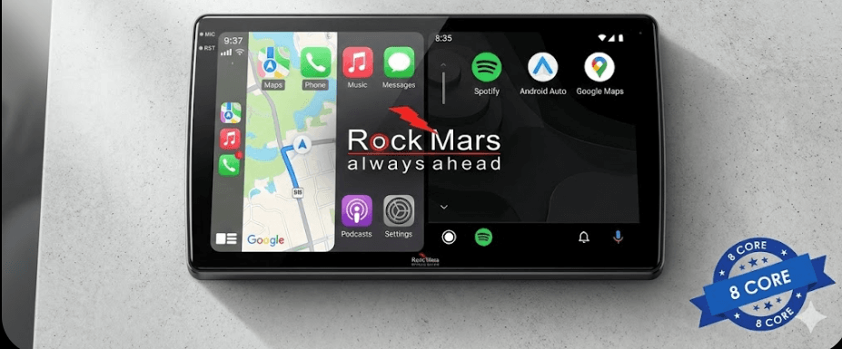 RockMars Android Multimedia System – Wireless Apple CarPlay & Android Auto (2GB RAM / 32GB ROM) - Image 1