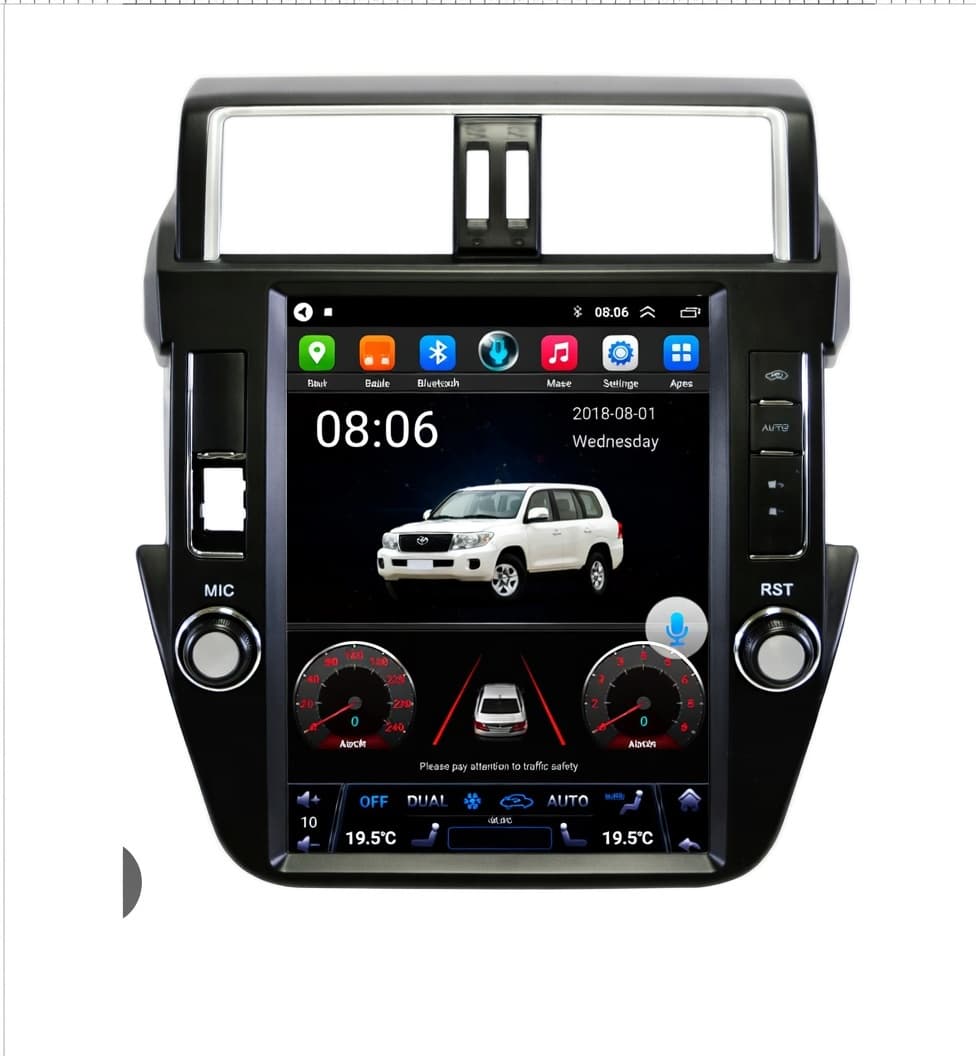 Tesla Style Android Multimedia Panel for Toyota Prado - Image 1