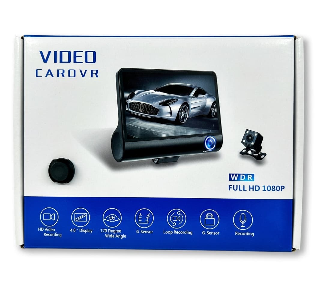 Triple Lens Car DVR Dash Cam - Front, Cabin & Rear AHD Recording - Image 1