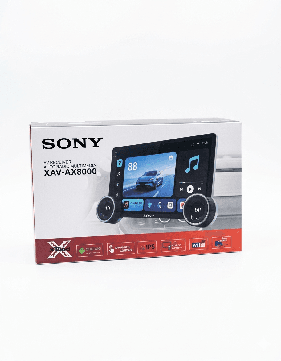 Sony Dual Knob Diamond Style Android Multimedia Panel (2GB/32GB) | Wireless CarPlay & IPS Display - Image 1
